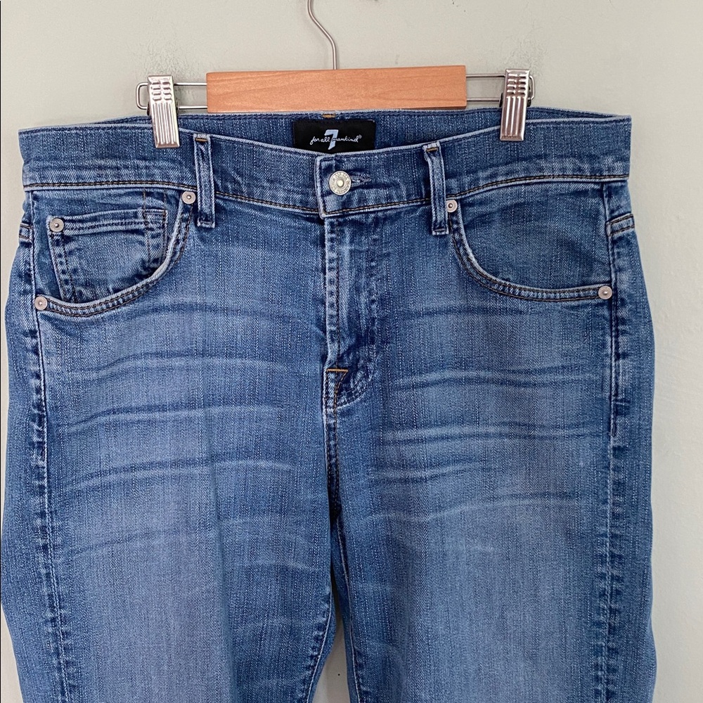 7 For All Mankind Men's Austyn Classic Blue Straight Leg Jeans Denim Size 32 - Picture 2 of 9